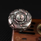 MECHA fidget spinner on a vintage device — turbine ring and blade arms