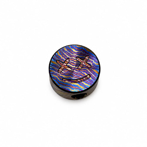 EDCForce Titanium Lanyard Bead Type E Emoji Smile Timascus