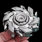MECHA fidget spinner held in hand, angled
