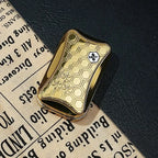 Honeycomb infinite slider in gold plated stainless steel
