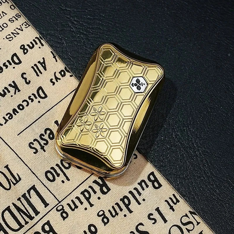 Honeycomb infinite slider in gold plated stainless steel