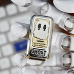 THE GHOST fidget slider in polished silver stainless steel