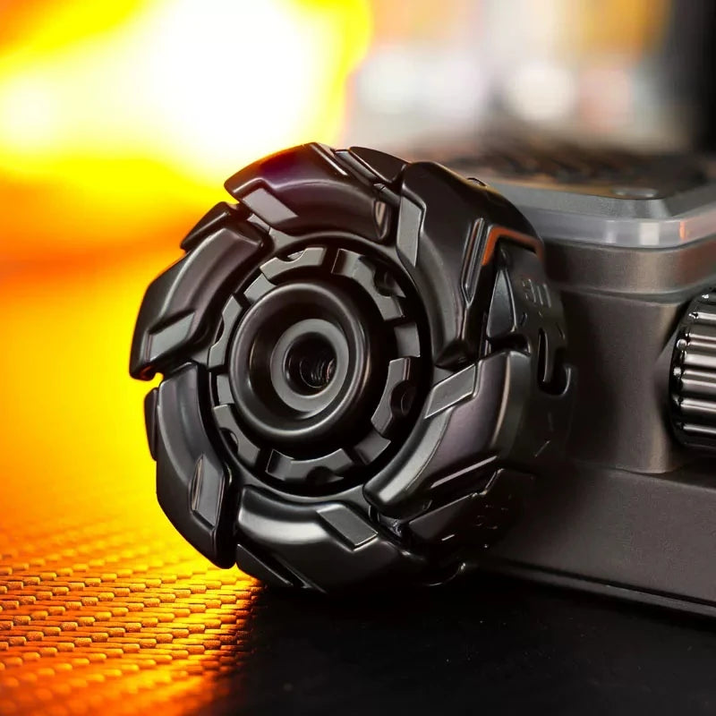 MECHA fidget spinner in black zinc alloy