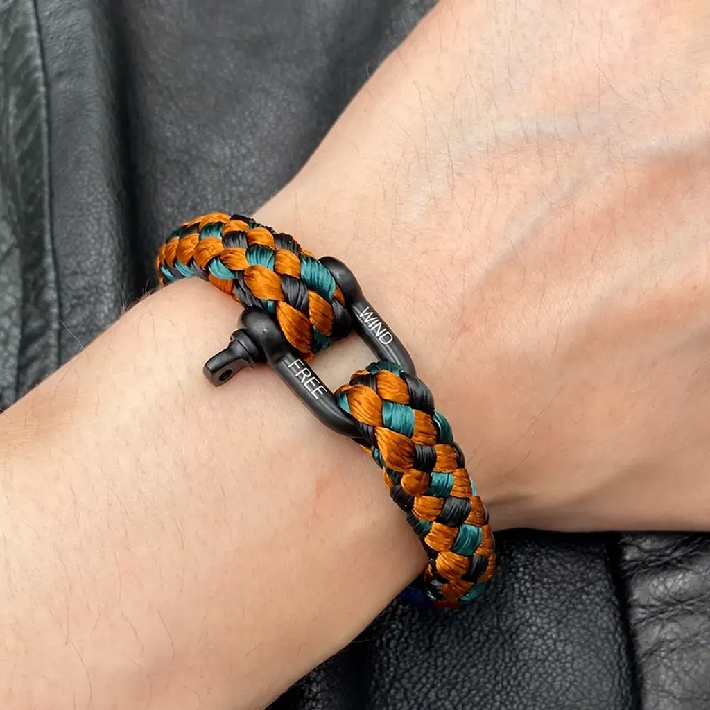 Wind & Free Bracelet JUNGLE - Orange/Black/Ocean