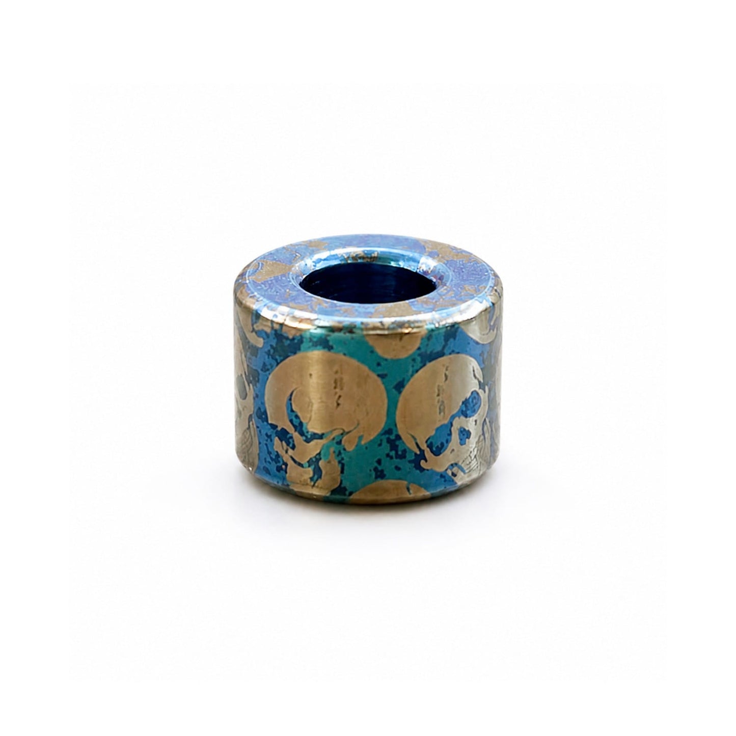 EDCForce Titanium Lanyard Bead Type U Blue Skull