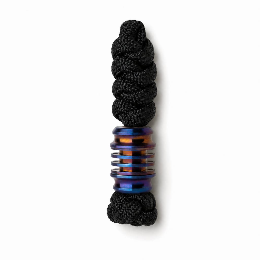 EDCForce Titanium Lanyard Bead Type V (Flame Pattern)