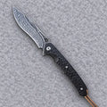 The DarkNight Knife — Damascus & Ebony Handle