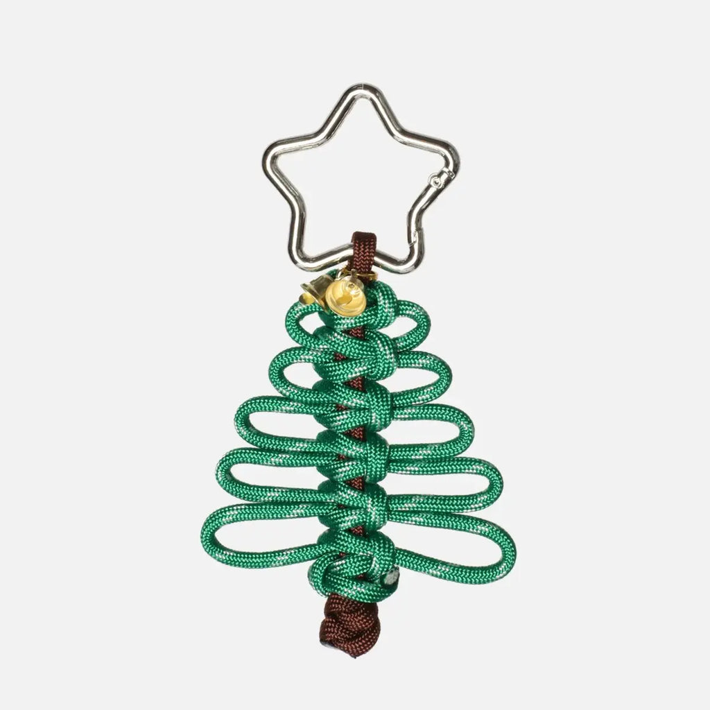 EDCForce Handmade Paracord Christmas Tree Lanyard with Star Carabiner