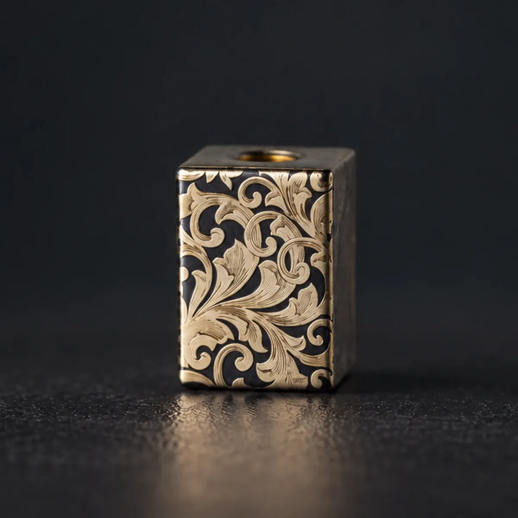 Anodized Titanium Lanyard Bead - The Quill Cube