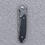 EDCForce Knife 9.0 — Damascus & Ebony Handle