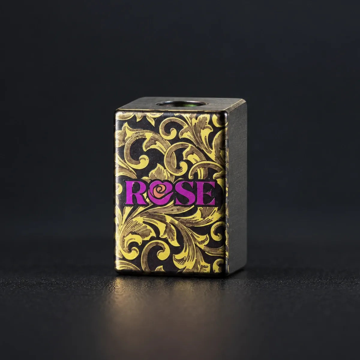 Anodized Titanium Lanyard Bead - The Rose Cube