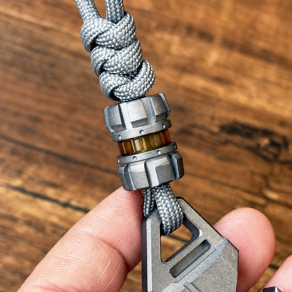 EDCForce Lanyard Bead Type Z Timascus +PEI