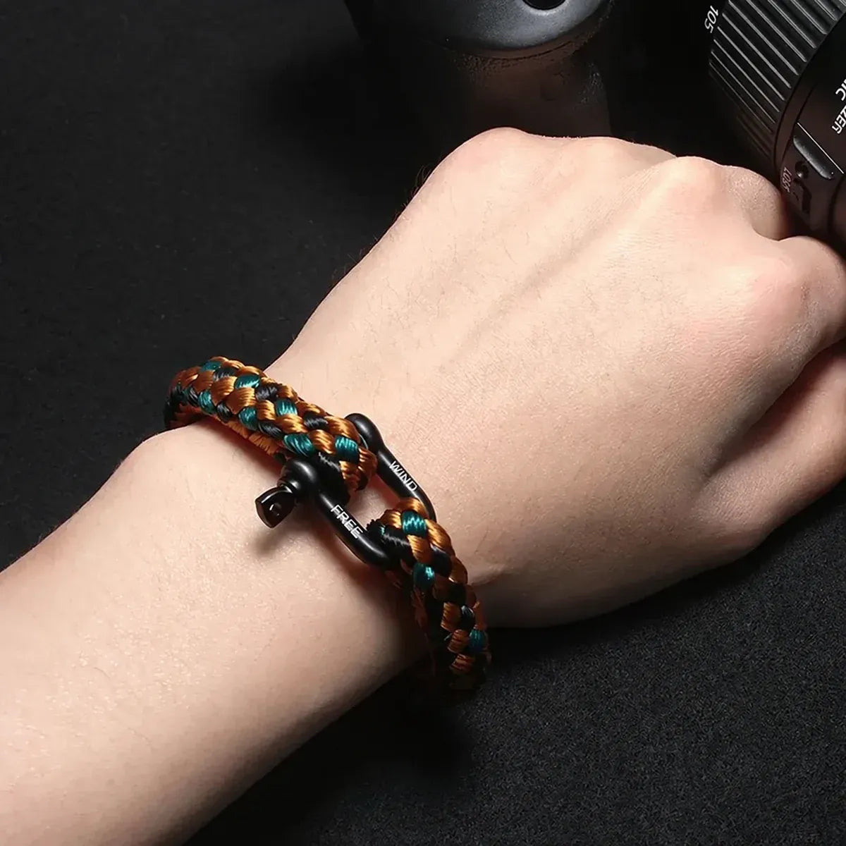 Wind & Free Bracelet JUNGLE - Orange/Black/Ocean