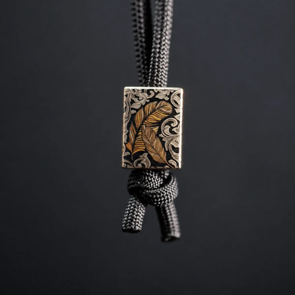 Anodized Titanium Lanyard Bead - The Quill Cube