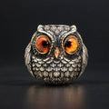 Owl Lanyard Bead – Amber Glass Eyes