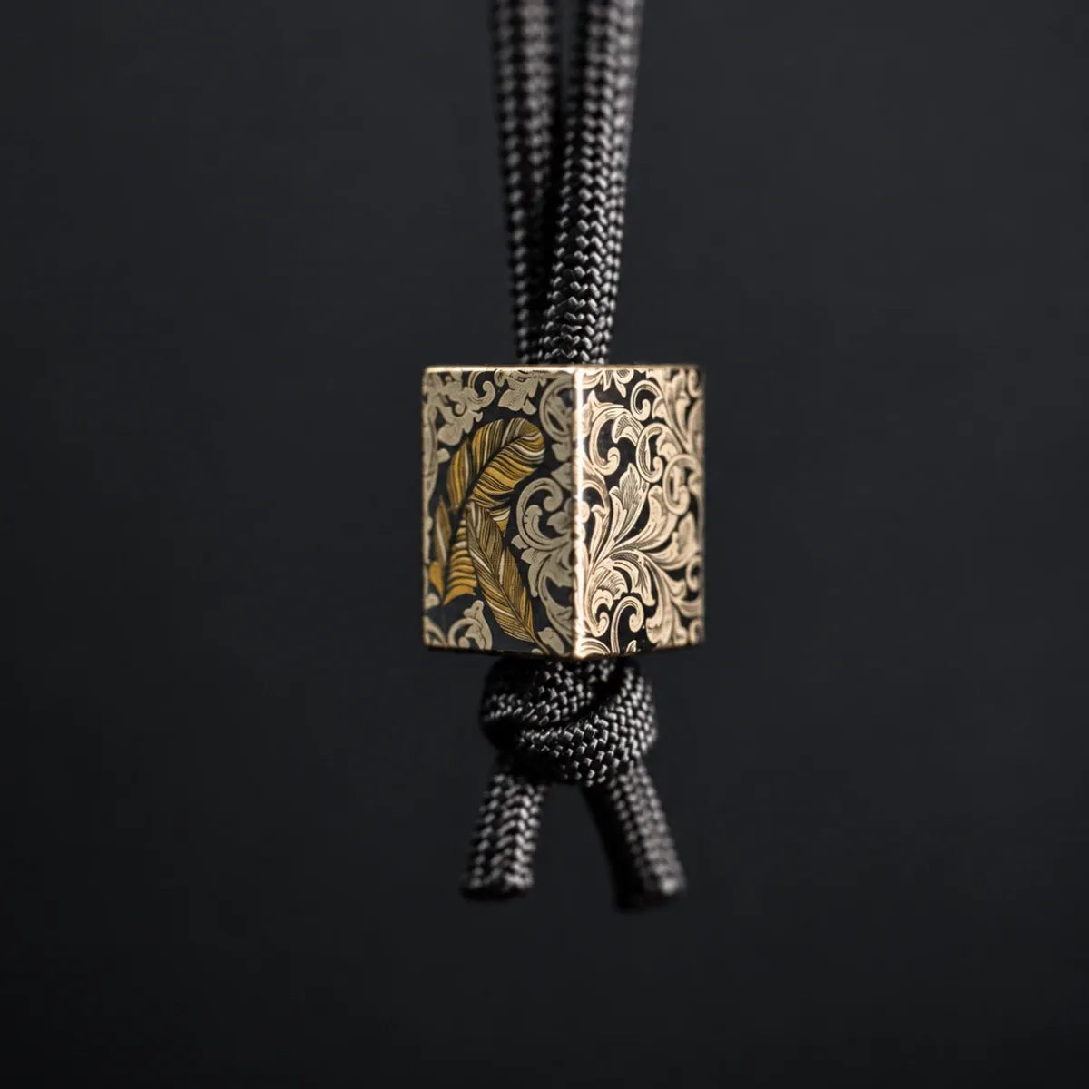 Anodized Titanium Lanyard Bead - The Quill Cube