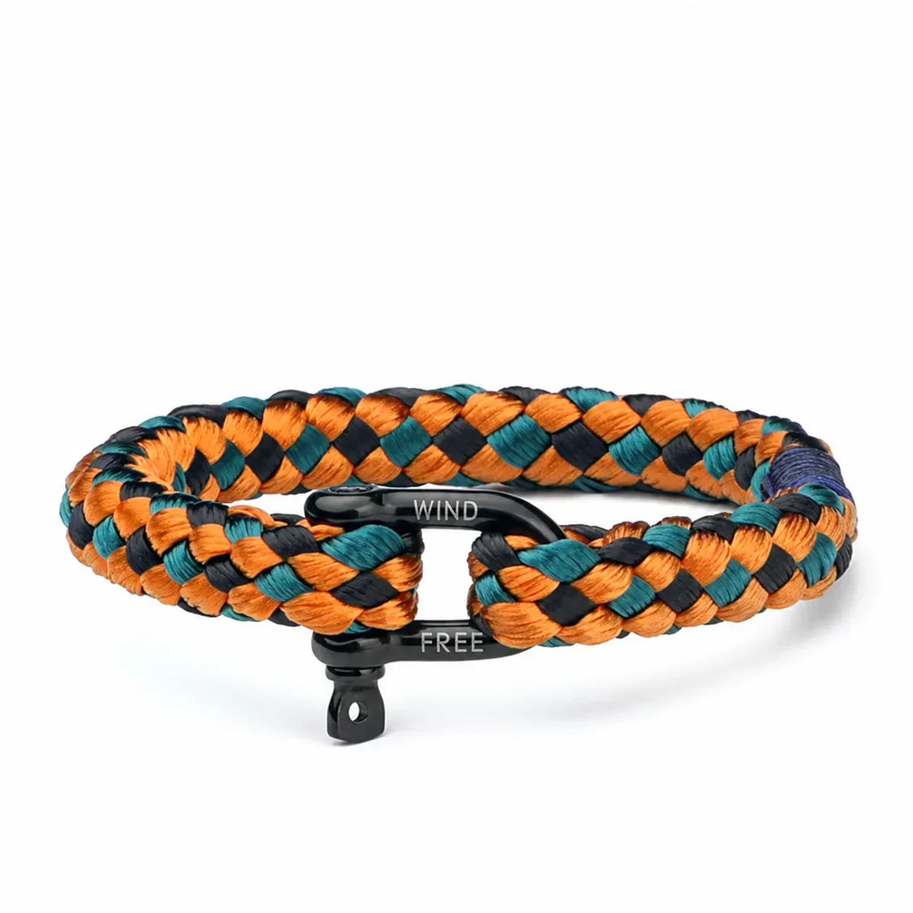 Wind & Free Bracelet JUNGLE - Orange/Black/Ocean