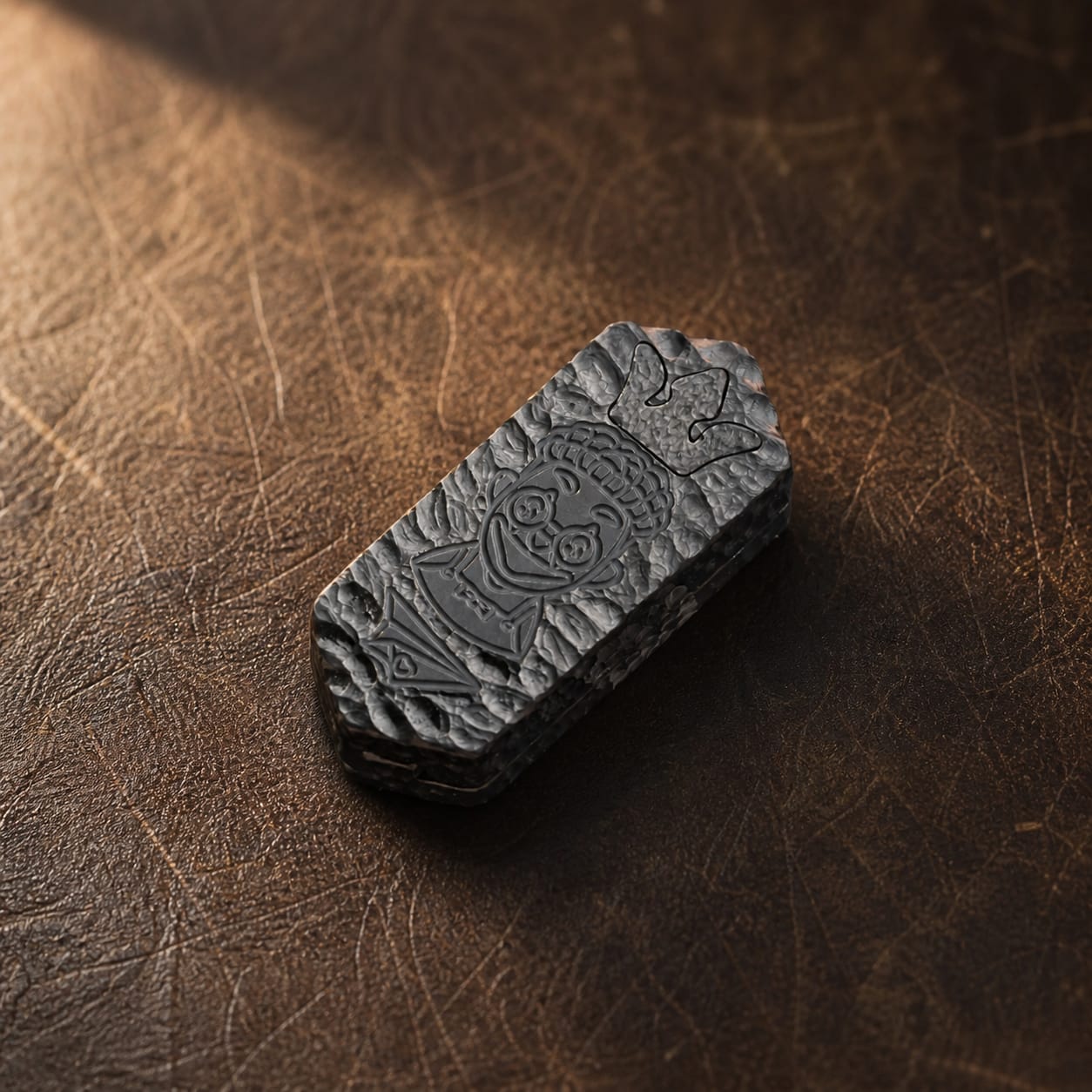 ZACLAB x EDCForce Titanium & Zirconium Joker Fidget Slider Stone Texture Version