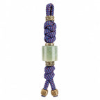 Green Stone & Star-Spacer Paracord Lanyard with Brass Tail