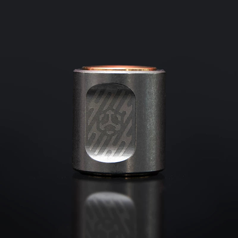 Phantom Core Stonewashed Finish — Titanium EDC Spinning Top Lanyard Bead