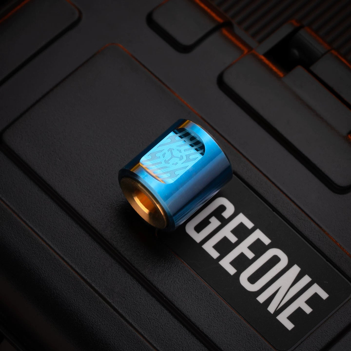 Phantom Core Titanium Bluing — Titanium EDC Spinning Top Lanyard Bead
