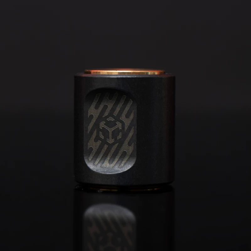 Phantom Core Stonewashed Finish — Zirconium EDC Spinning Top Lanyard Bead
