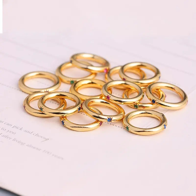 Tri-color Sun Inlay Spacer Bead