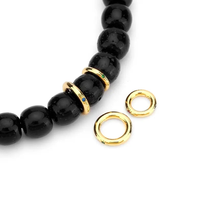 Tri-color Sun Inlay Spacer Bead
