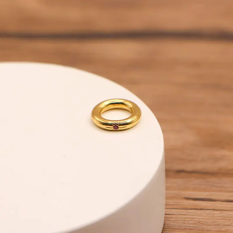 Tri-color Sun Inlay Spacer Bead