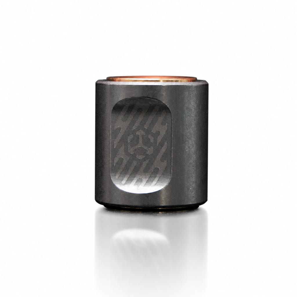 Phantom Core Stonewashed Finish — Titanium EDC Spinning Top Lanyard Bead