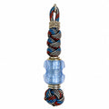Cobalt Blue Bead Paracord Lanyard with Spinning Top Bead