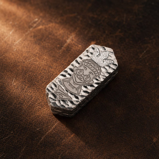 ZACLAB x EDCForce Titanium & Zirconium Joker Fidget Slider Stone Texture Version