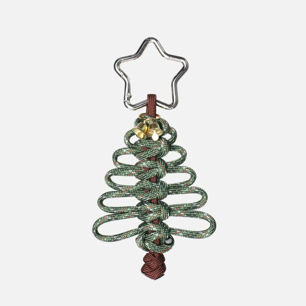 EDCForce Handmade Paracord Christmas Tree Lanyard with Star Carabiner