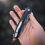 The DarkNight Knife — Damascus & Ebony Handle