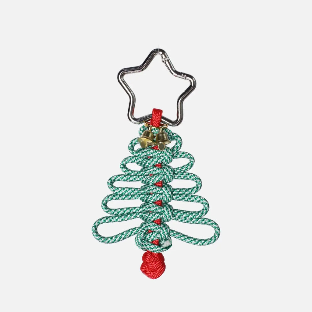 EDCForce Handmade Paracord Christmas Tree Lanyard with Star Carabiner