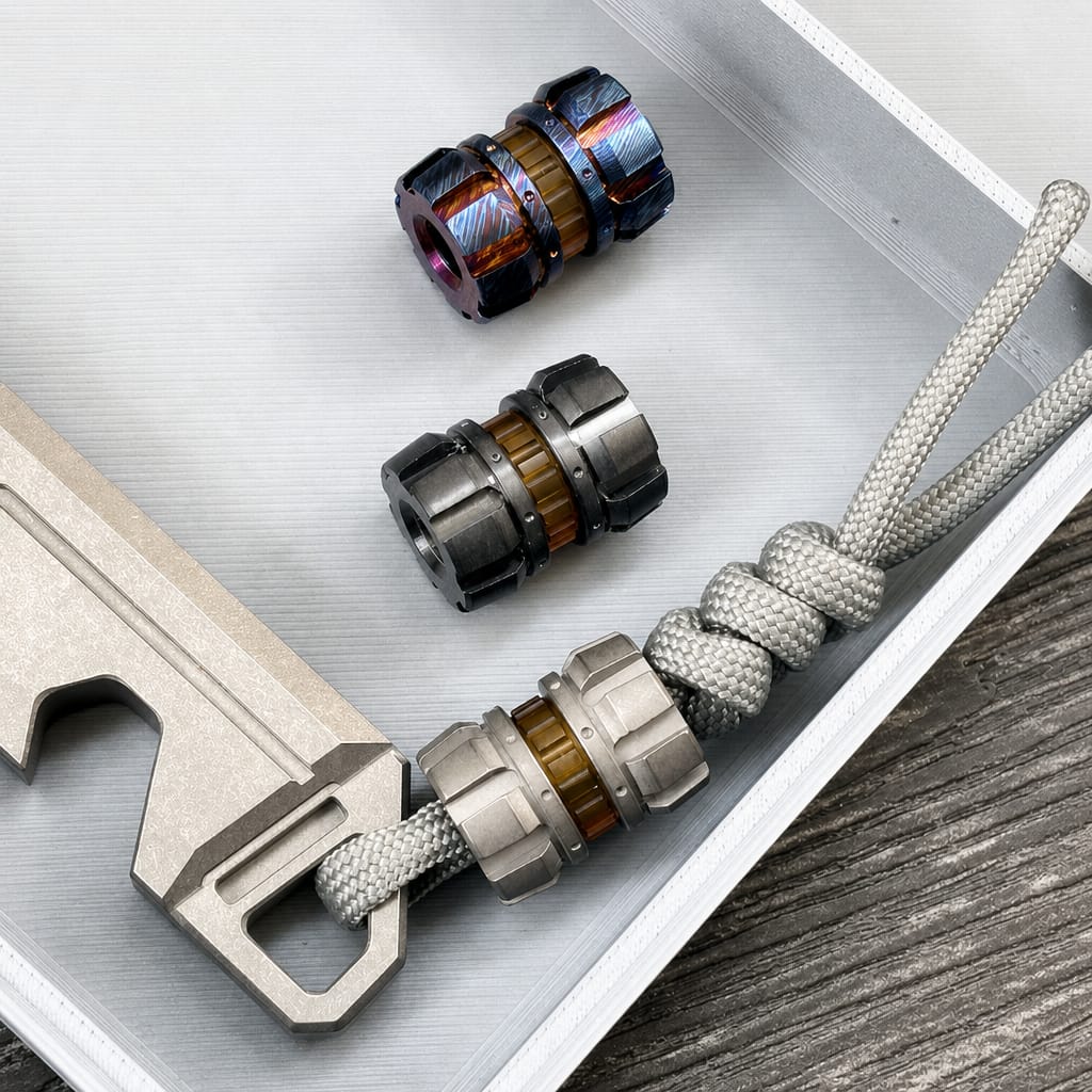 EDCForce Lanyard Bead Type Z Timascus +PEI