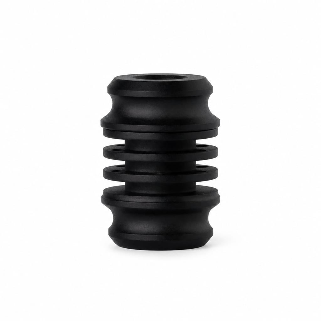 EDCForce Titanium Lanyard Bead Type V (Pure Black)