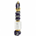 Custom Paracord Lanyard with Crown Bead & White Stone Bead