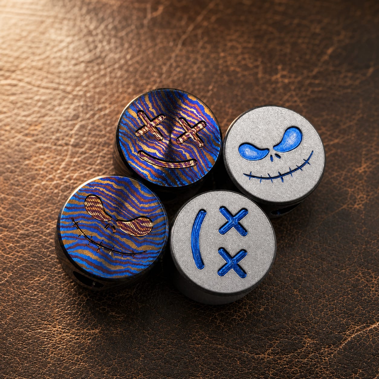 EDCForce Titanium Lanyard Bead Type E Emoji Evil