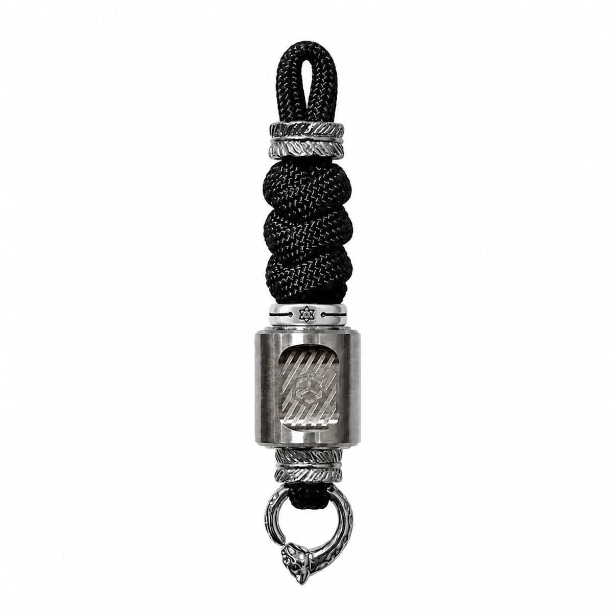 Tail with Silver-toned Leopard‑engraved metal ring